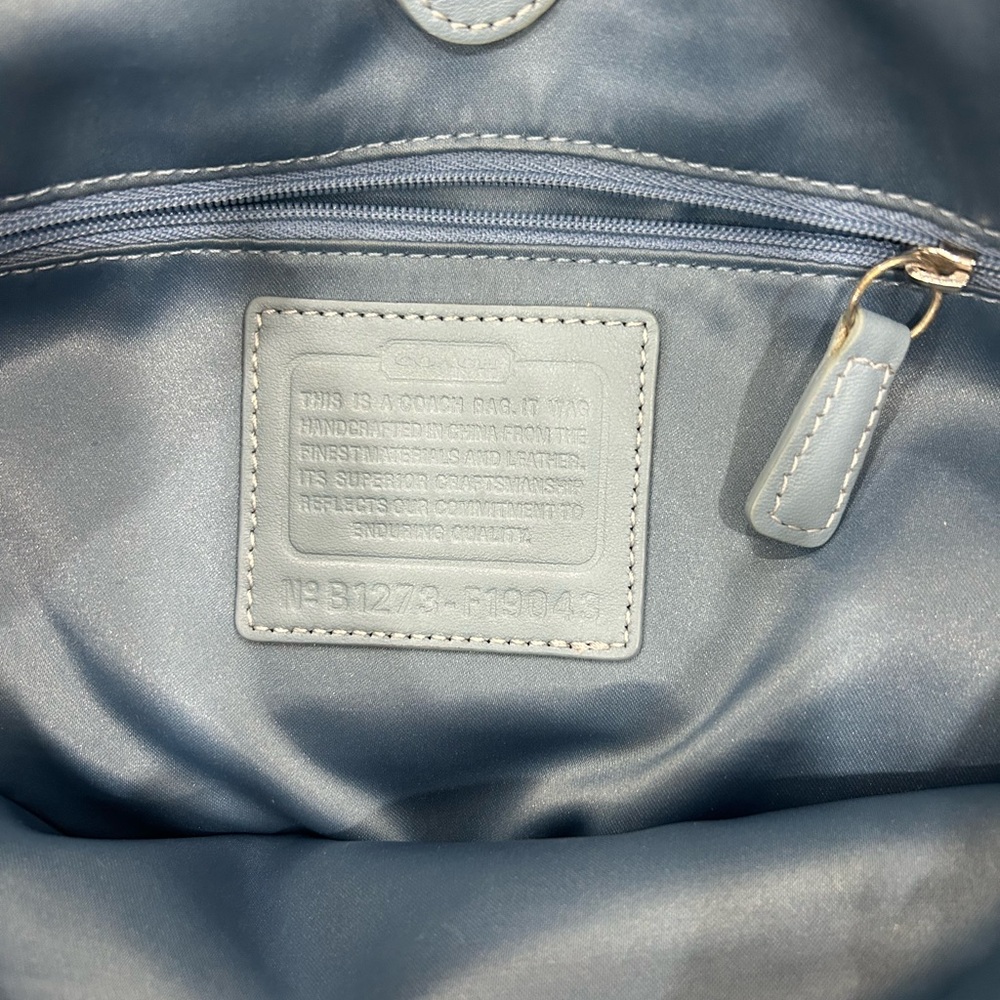 Coach Blue Patterned Shoulder Bag - image 5
